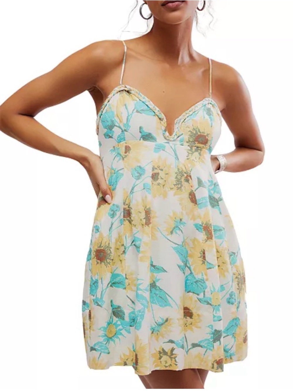 Free People Altura Printed Mini Dress in size M